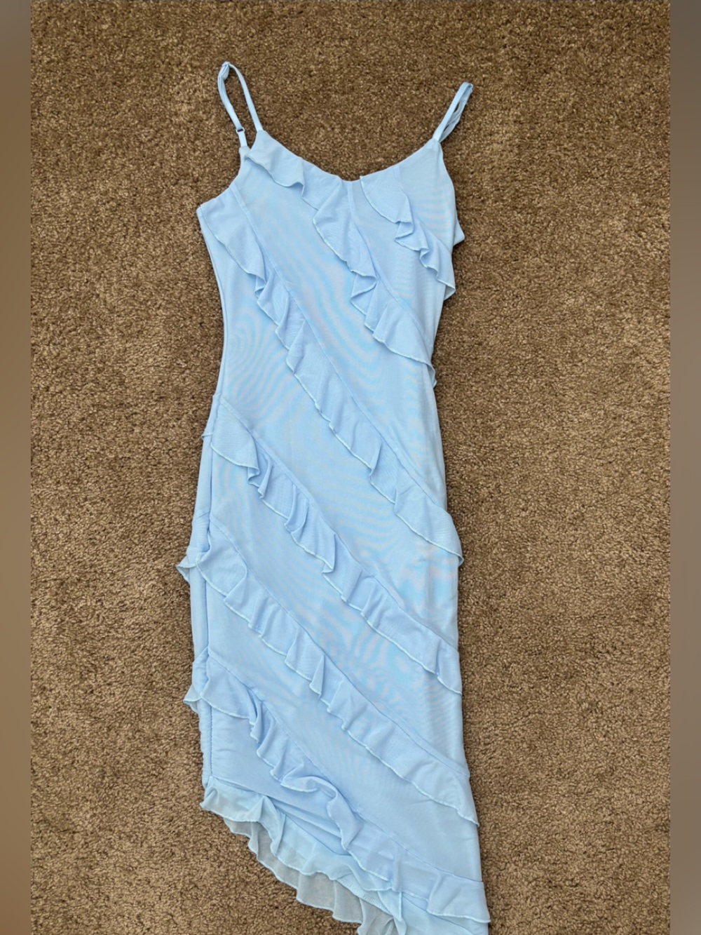 SHEIN Light Blue Women’s Ruffle Dress